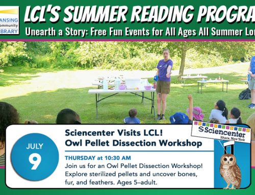 LCL: Sciencenter Visits the Library for an Owl Pellet Dissection Workshop